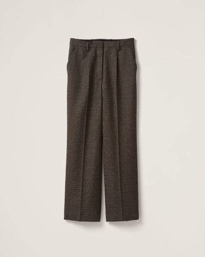 Bark Brown Prince Of Wales Check Pants 